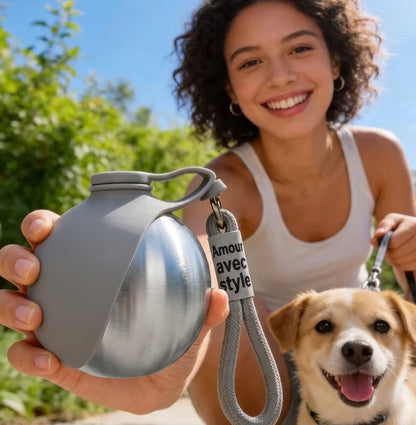 Gourde de voyage en inox pour Chien